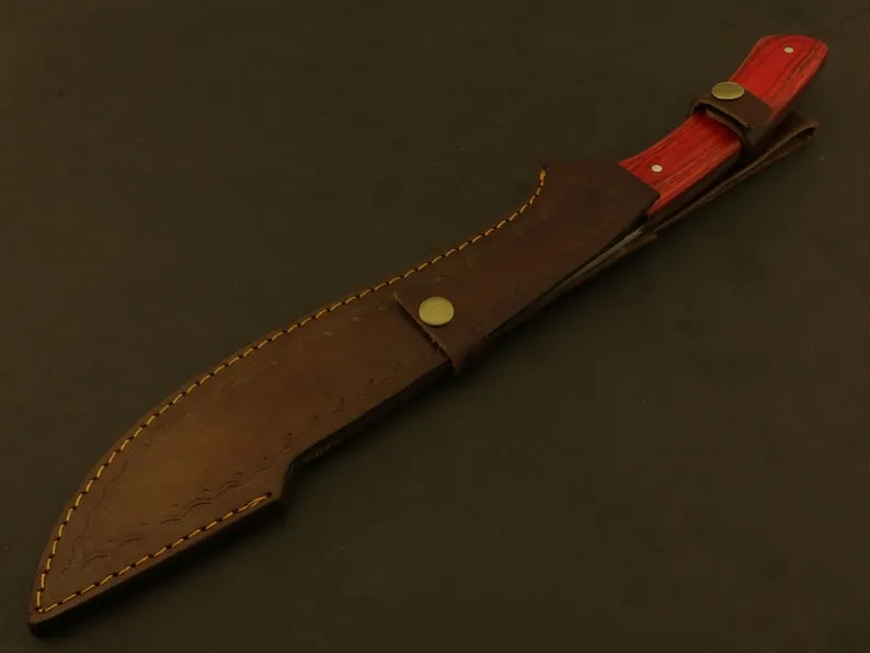 24" Eli R Machete Bushcraft & Camping Machete (D2 Steel, Spring Steel are available) with Custom Blade Material Variations-Bushcraft Machete