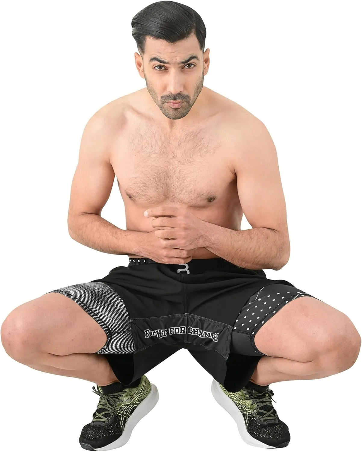2BOLD MMA Shorts Mens 2 in 1 Jiu-Jitsu Built in Compression Lining Athletic Gym Boxing Muay Thai BJJ No-Gi Grappling Shorts