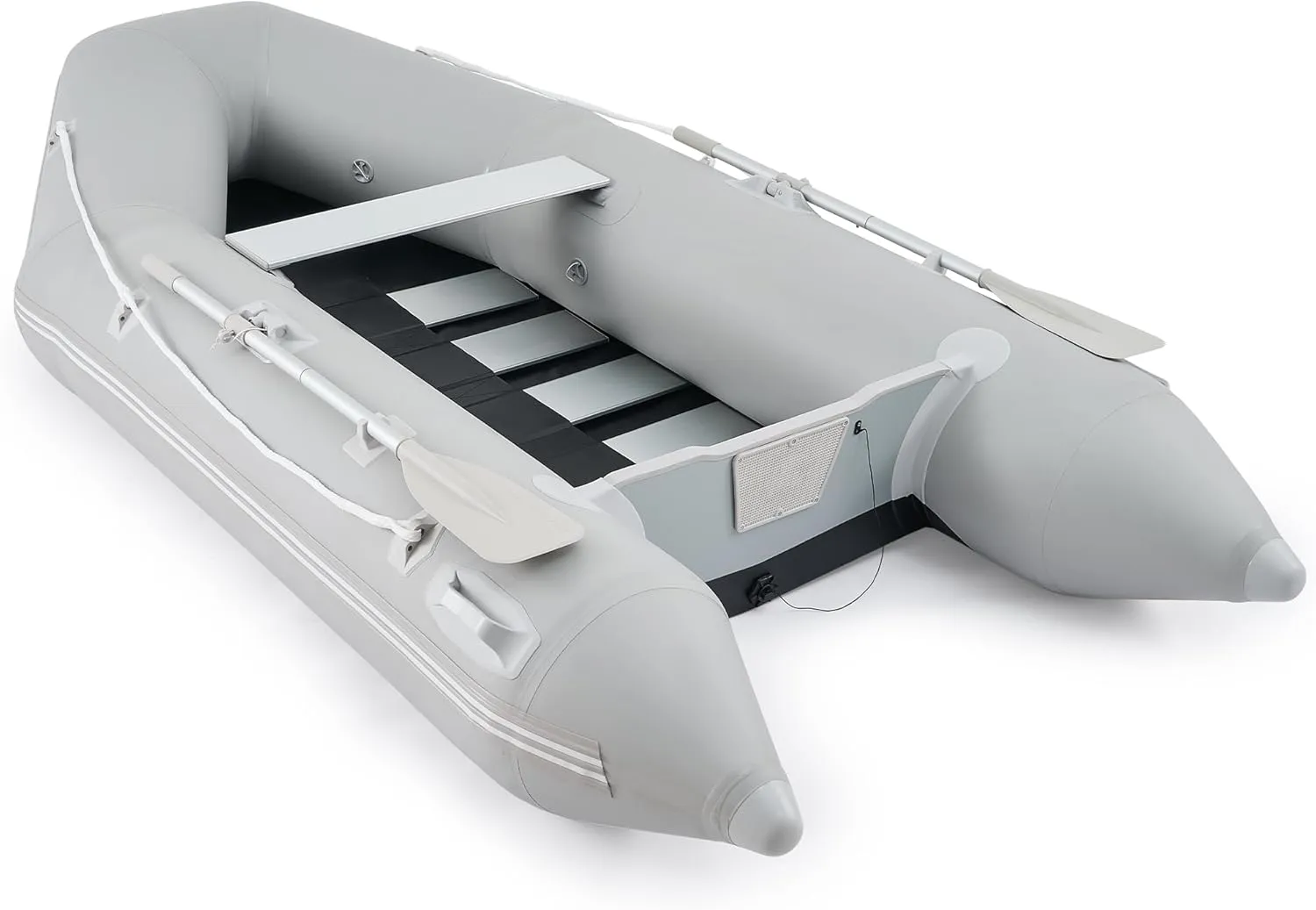 CO-Z 10ft Inflatable Boat with Aluminum Alloy Floor - 4 Person Portable Dinghy for Fishing, Touring & Sports | Heavy-Duty Inflatable Raft & Kayak for Adults
