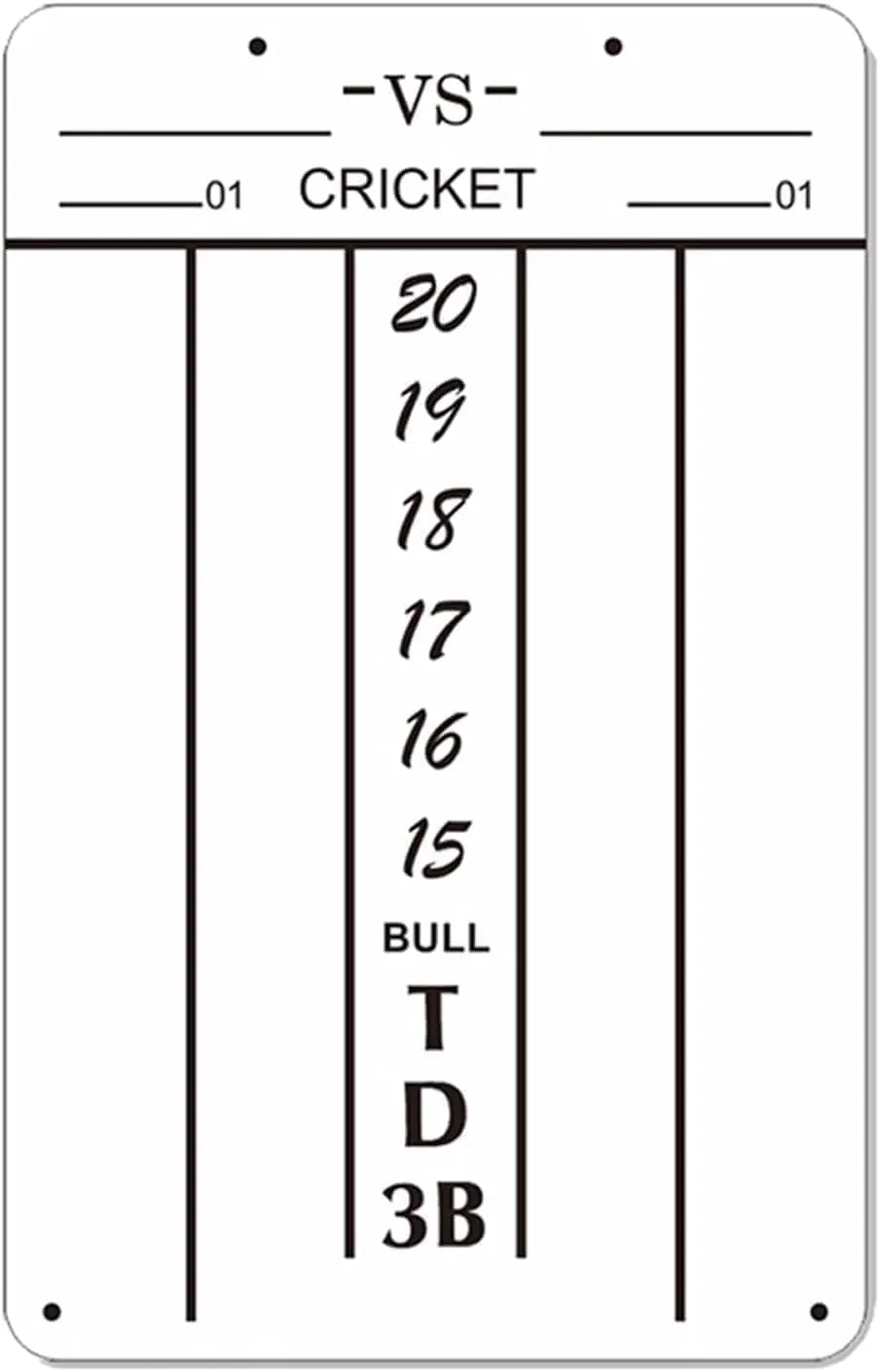 Dart Scoreboard,Dry Erase Scoreboard,9.8 * 15.35 inches,Dart Board Accessories,Dart Games,Indoor Games for Dartboard