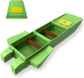 Fishing Boat, Folding Pontoon Boat, Fits in Car Trunk  Portable Modular Kayak, Seats 2-6, Motor-Ready, Sturdier Than Inflatable Boats  Ideal for Lure Fishing, Paddling Trip, Hunting, Rescue