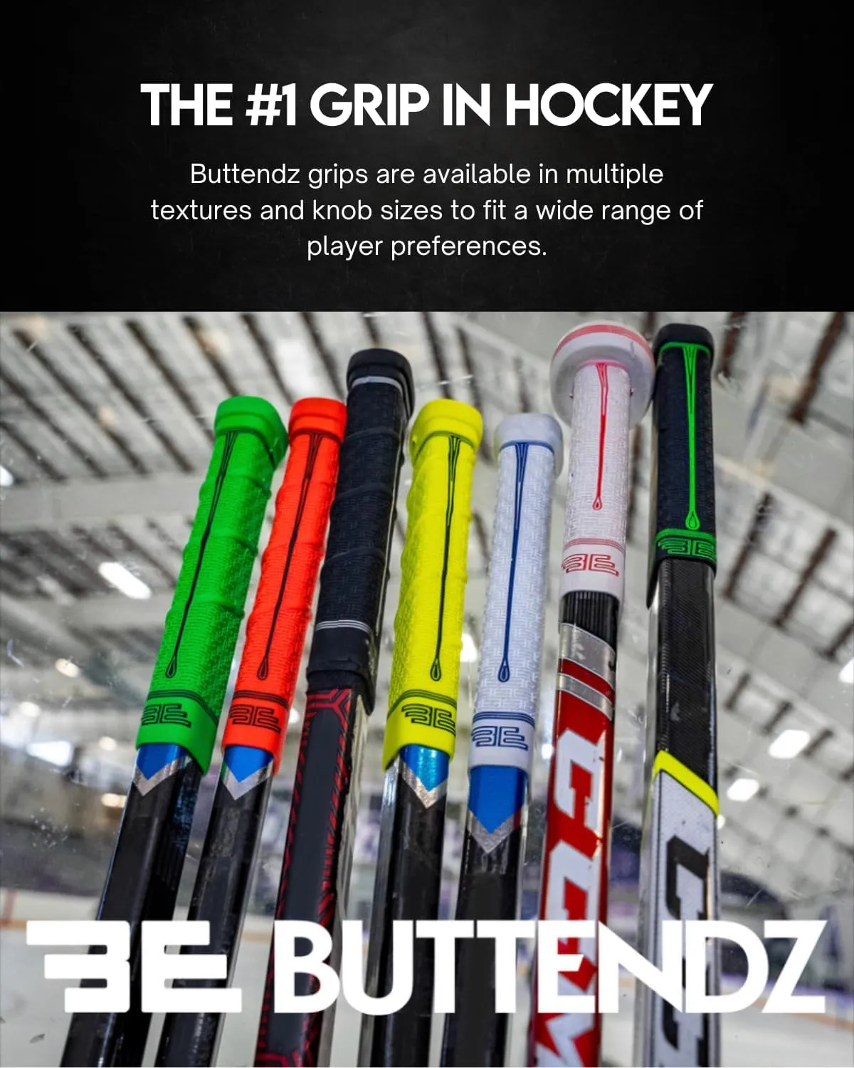 Flux Z Hockey Stick Replacement Grip - Reusable Design, Large Knob Player Grip to Maximize Power, Accuracy and Stick Control, Fits All Stick Sizes