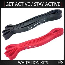 Get Active/ Stay Active: Resistance Band Package (Red Black)