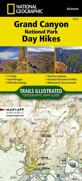 Grand Canyon National Park Day Hikes Map (National Geographic Topographic Map Guide, 1711) Map  April 29, 2023