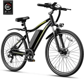 Heybike Electric Bike for Adults, 750W Peak Brushless Motor, up to 40Miles, 22mph Max Speed Electric Mountain Bike, 480WH Removable Battery Ebike, 27.5'' Tires, 7-Speed and Front Suspension