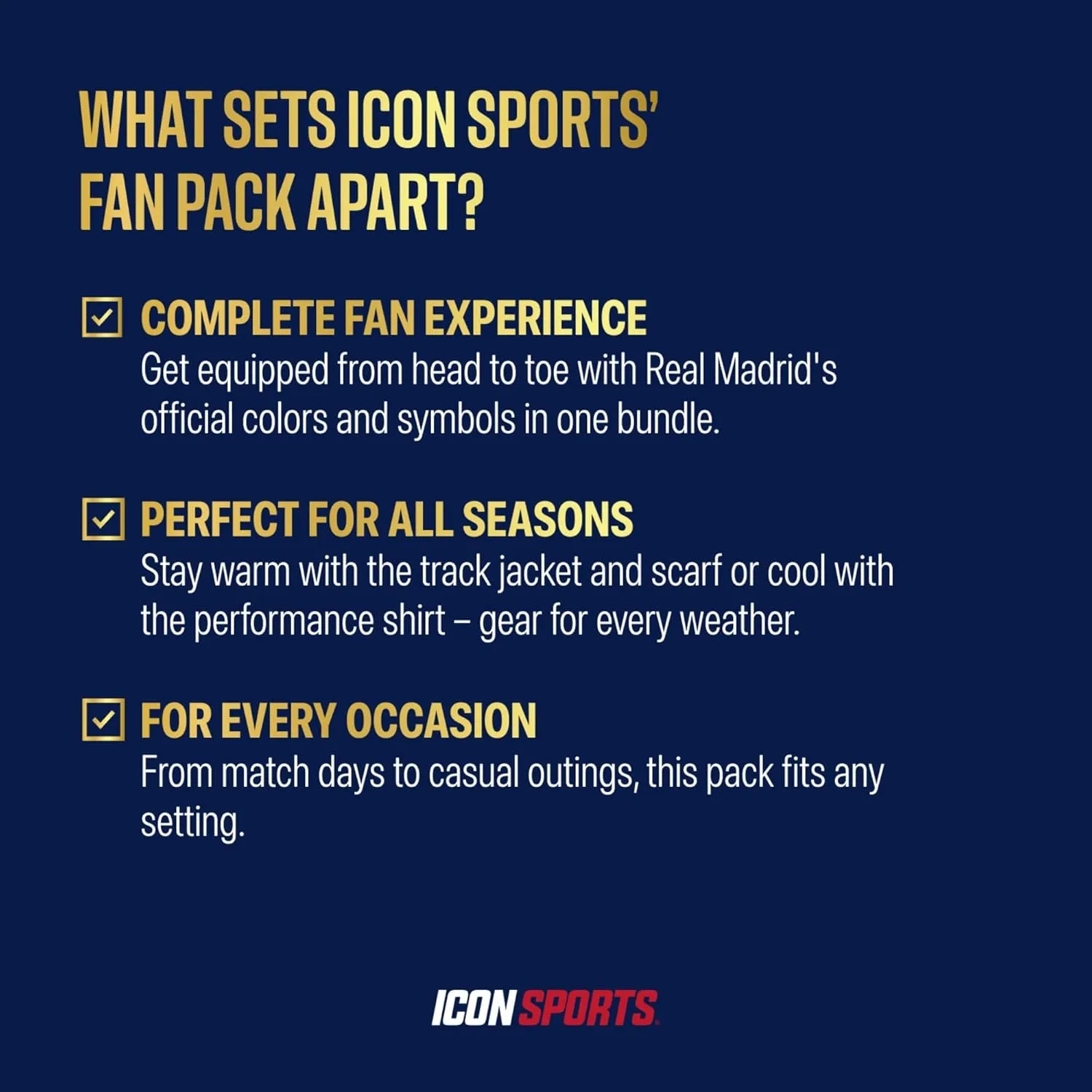 Icon Sports Pro League Ultimate Fan Pack ?C Officially Licensed 5-Piece Soccer Merch - Shirt, Jersey, Jacket, Scarf, Bag