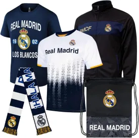 Icon Sports Pro League Ultimate Fan Pack ?C Officially Licensed 5-Piece Soccer Merch - Shirt, Jersey, Jacket, Scarf, Bag
