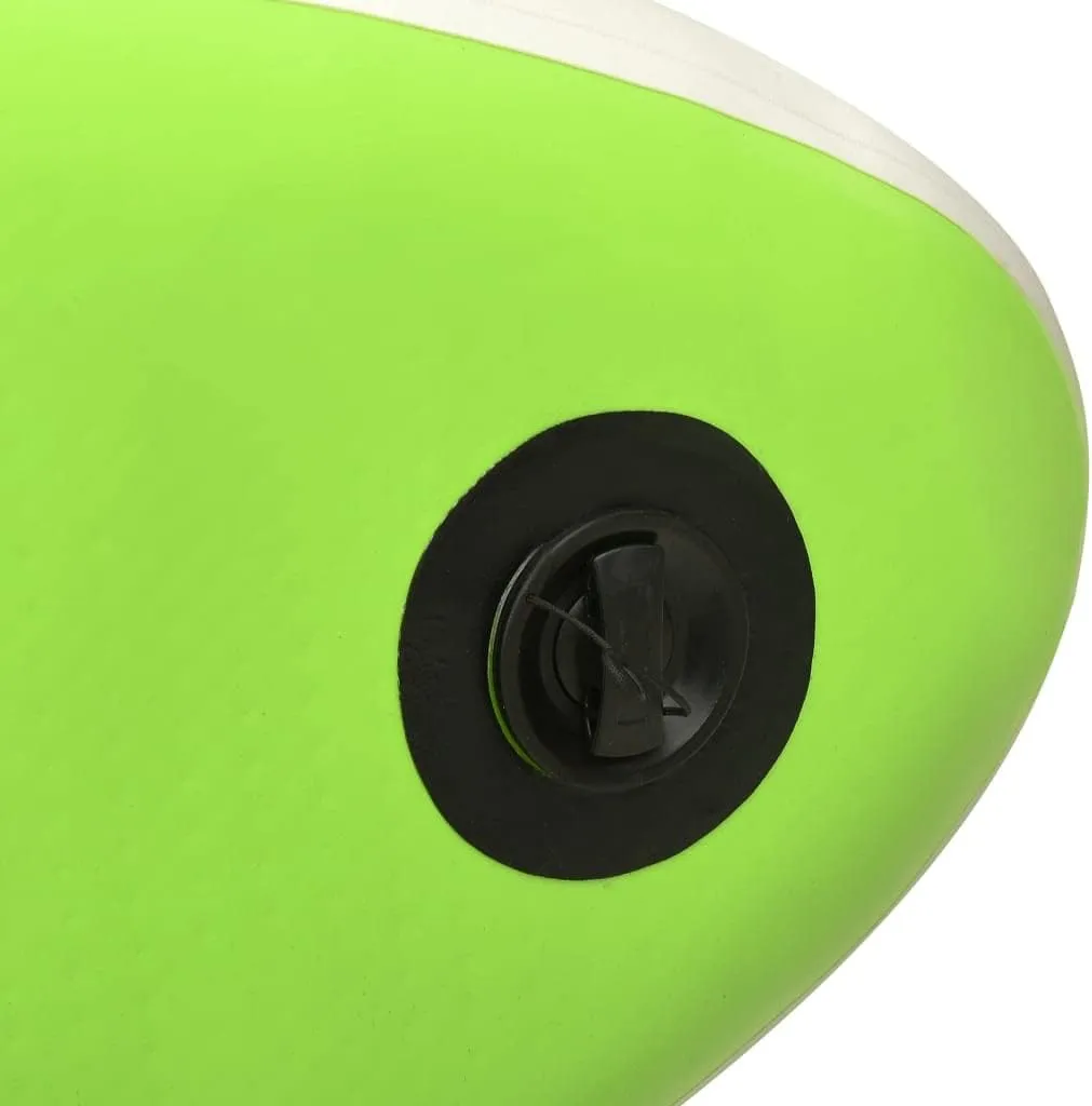 Inflatable Stand Up Paddleboard Water Sport Set for All Skill Levels Included with SUP Board, Aluminum Oar, Removable Fin, High Pressure Hand Pump... Green 120"x29.9"x5.9"