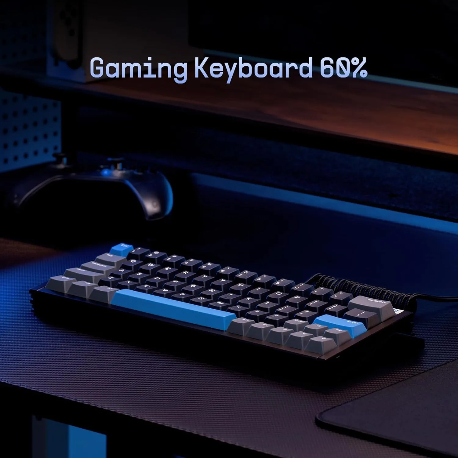 IQUNIX EZ63 Gaming Keyboard, 60% RGB Mechanical Keyboard, 64 Keys with Star Trail Magnetic Switches, Rapid Trigger, Adjustable Actuation, Double Shot PBT Keycaps, for Win/Mac Laptop PC