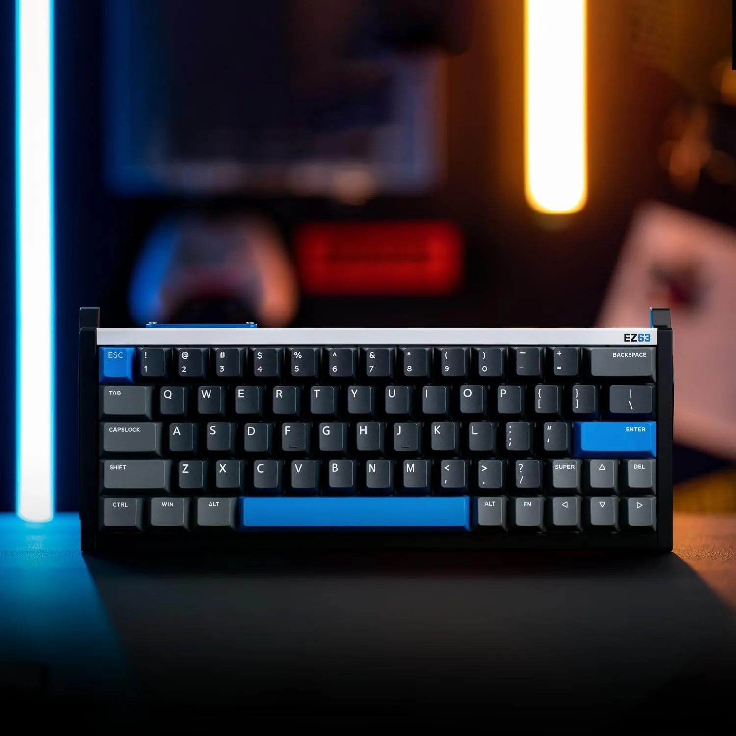 IQUNIX EZ63 Gaming Keyboard, 60% RGB Mechanical Keyboard, 64 Keys with Star Trail Magnetic Switches, Rapid Trigger, Adjustable Actuation, Double Shot PBT Keycaps, for Win/Mac Laptop PC