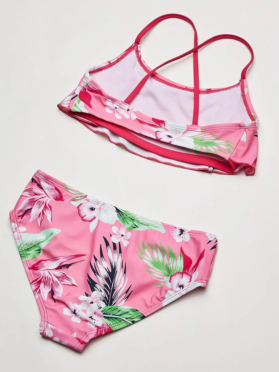 Kanu Surf Girls' Alania Flounce Bikini Beach Sport 2 Piece Swimsuit
