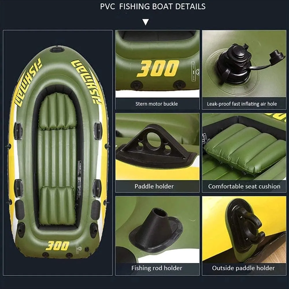 Large Inflatable Fishing Boats for Adults 2/1 Person, Inflatable Boat for Kids with Paddles, Inflatable Rafts Boats, Touring Kayak