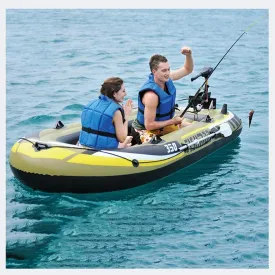 Large Inflatable Fishing Boats for Adults 2/1 Person, Inflatable Boat for Kids with Paddles, Inflatable Rafts Boats, Touring Kayak