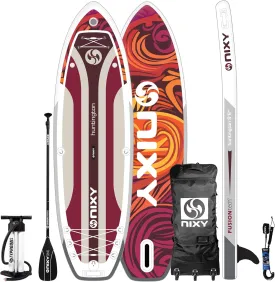 NIXY G5 Huntington Inflatable Paddle Board Compact SUP 9'6" x 32" x 6" Ultra-Light Stand Up Paddleboard, Welded Seams, Woven Drop Stitch for Durability