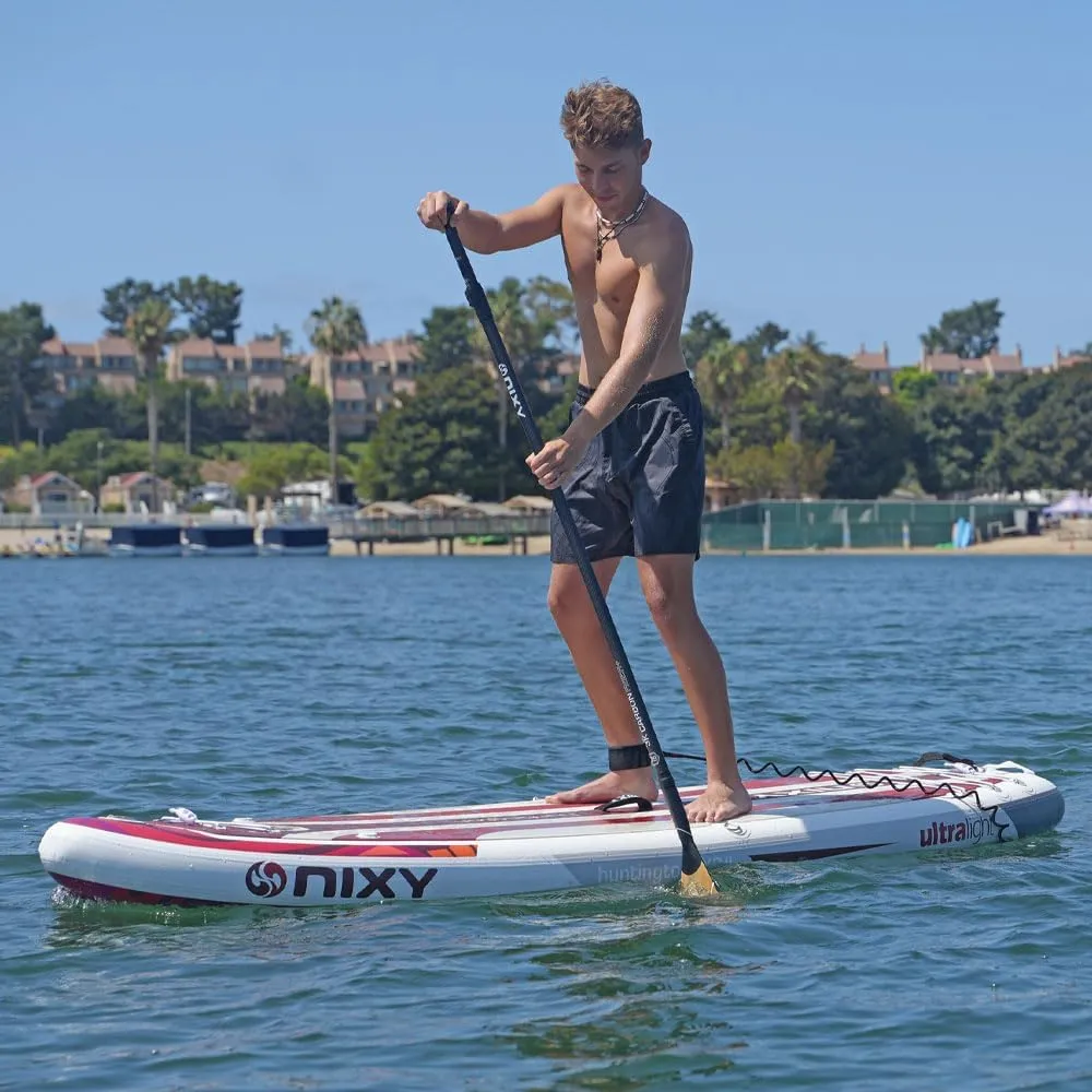 NIXY G5 Huntington Inflatable Paddle Board Compact SUP 9'6" x 32" x 6" Ultra-Light Stand Up Paddleboard, Welded Seams, Woven Drop Stitch for Durability