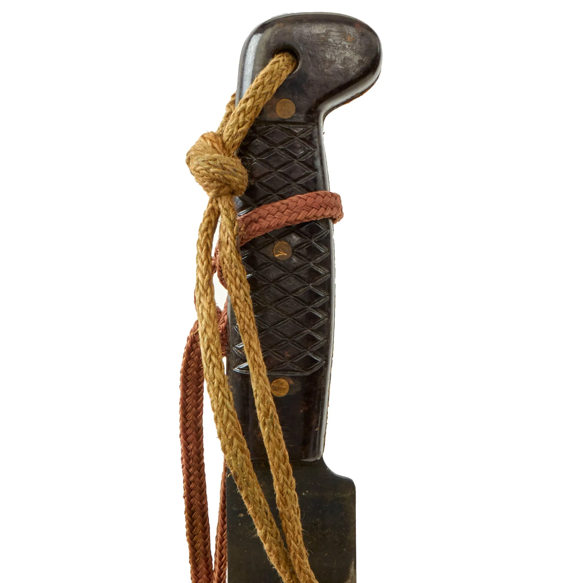 Original Scarce Australian WWII 15” Machete with Plastic Handles and Canvas Sheath - Dated 1945