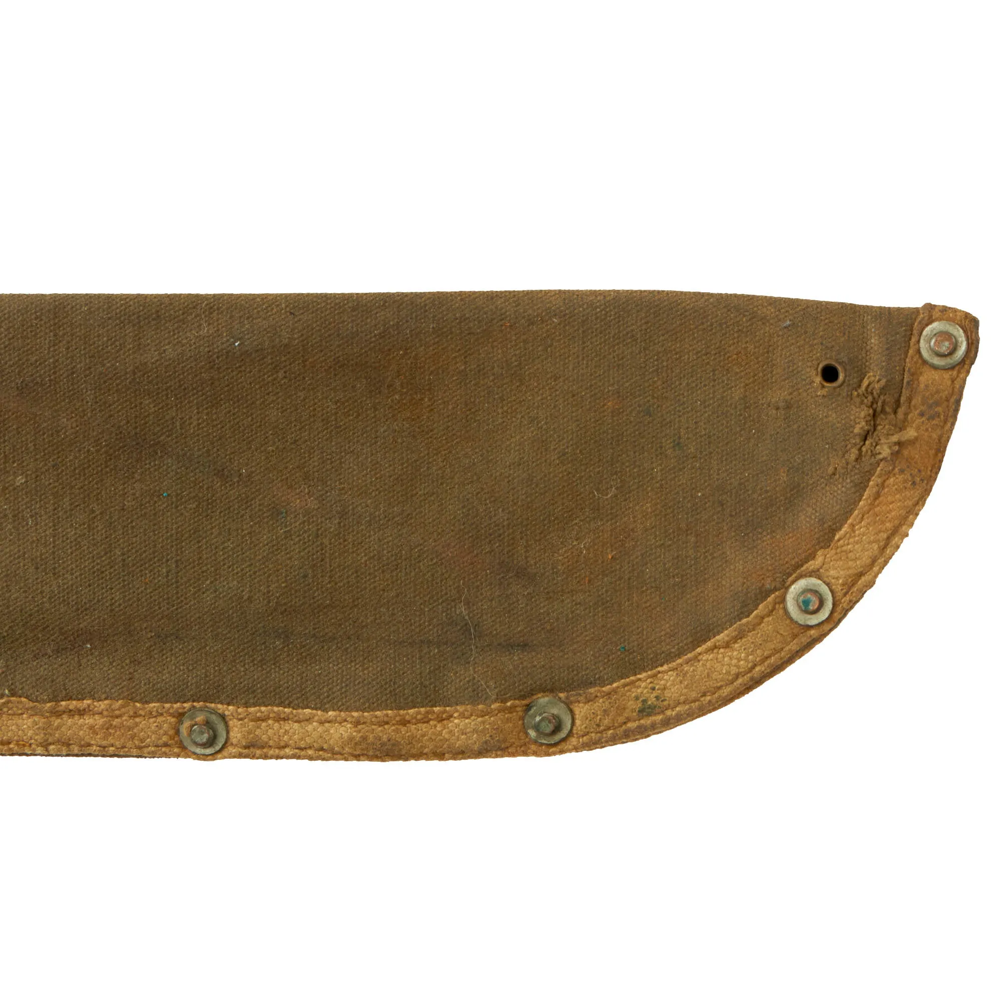 Original Scarce Australian WWII 15” Machete with Plastic Handles and Canvas Sheath - Dated 1945