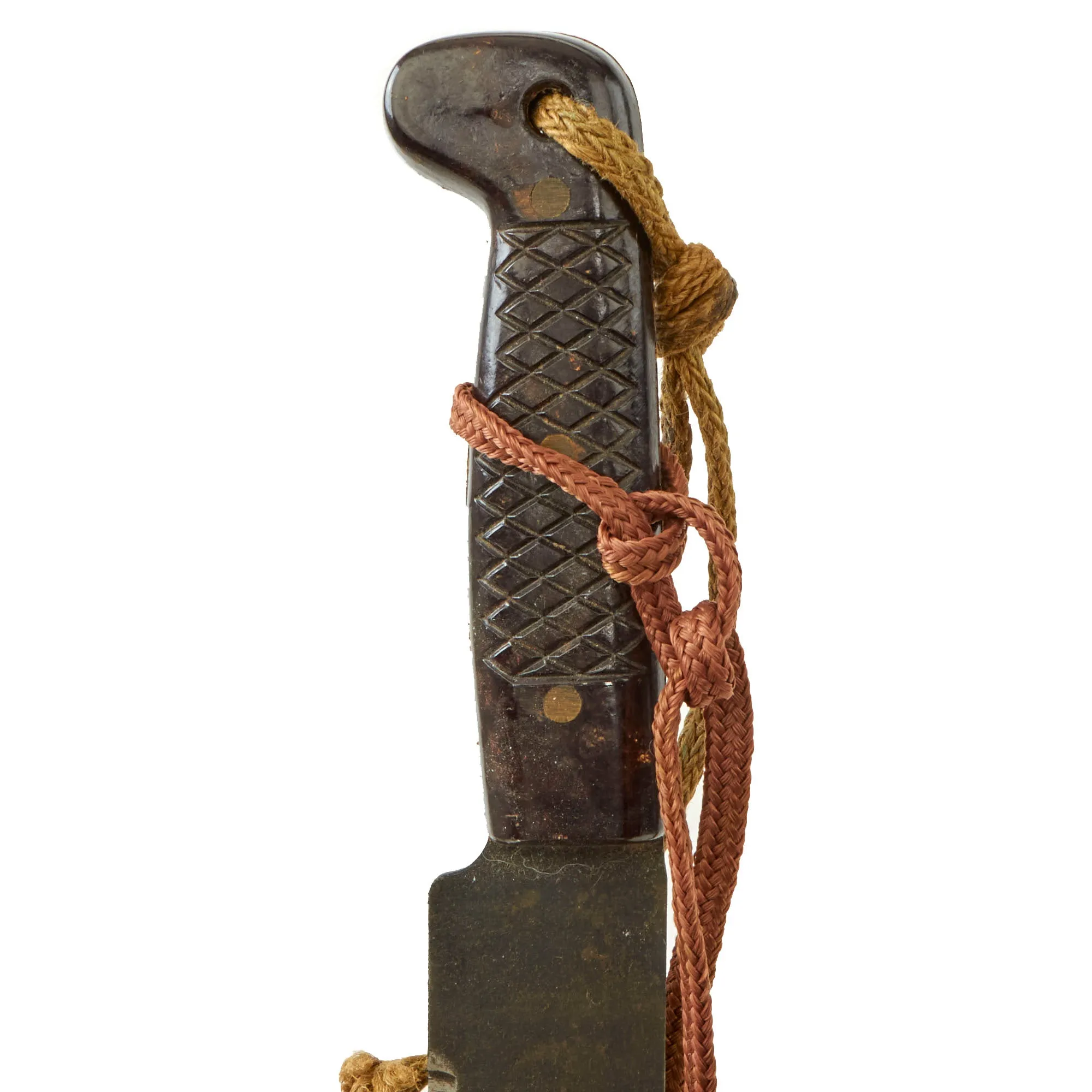 Original Scarce Australian WWII 15” Machete with Plastic Handles and Canvas Sheath - Dated 1945