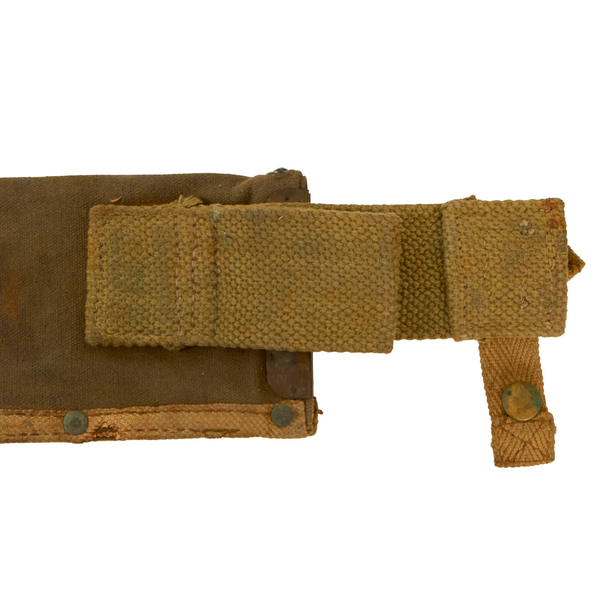 Original Scarce Australian WWII 15” Machete with Plastic Handles and Canvas Sheath - Dated 1945