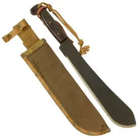 Original Scarce Australian WWII 15” Machete with Plastic Handles and Canvas Sheath - Dated 1945