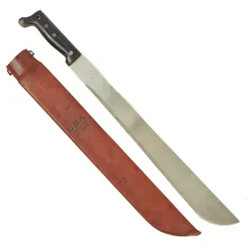 Original U.S. WWII Collins & Co Legitimus Model Machete Dated 1942 With Signal Corps LC-14A Marked Scabbard