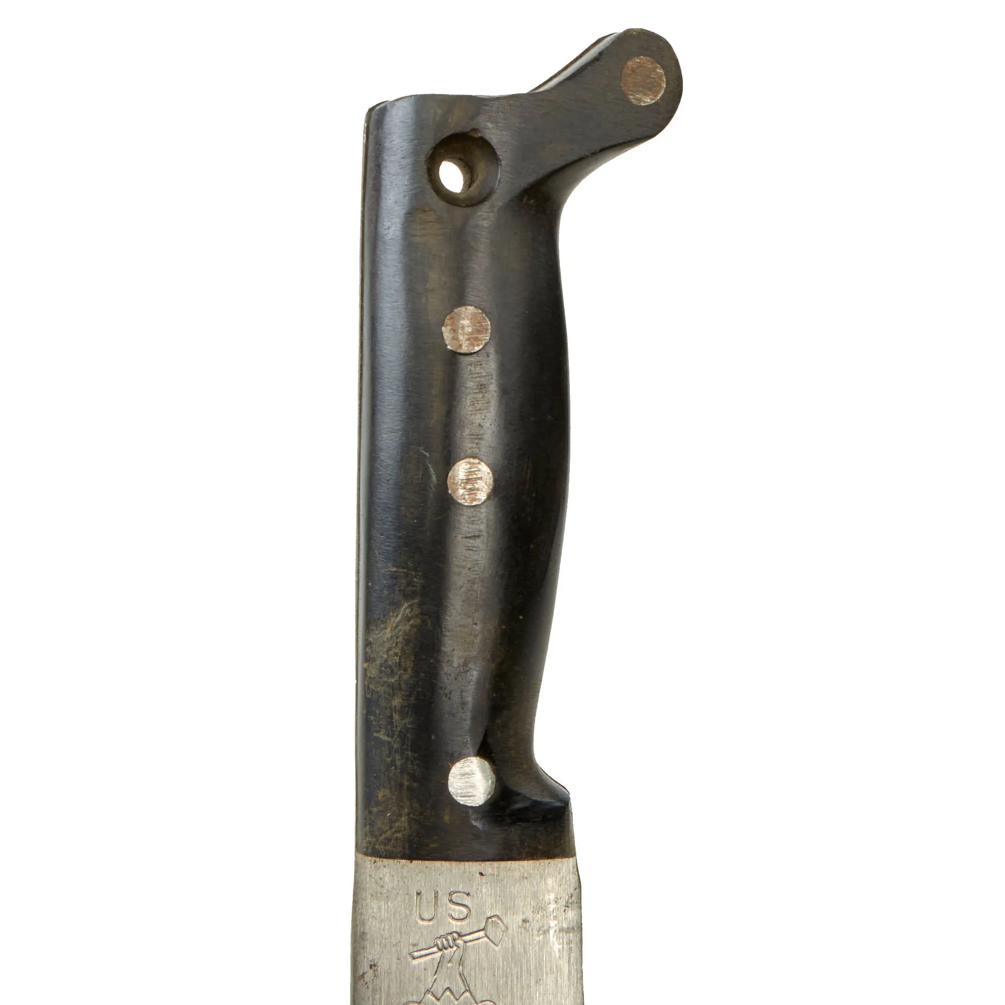Original U.S. WWII Collins & Co Legitimus Model Machete Dated 1942 With Signal Corps LC-14A Marked Scabbard