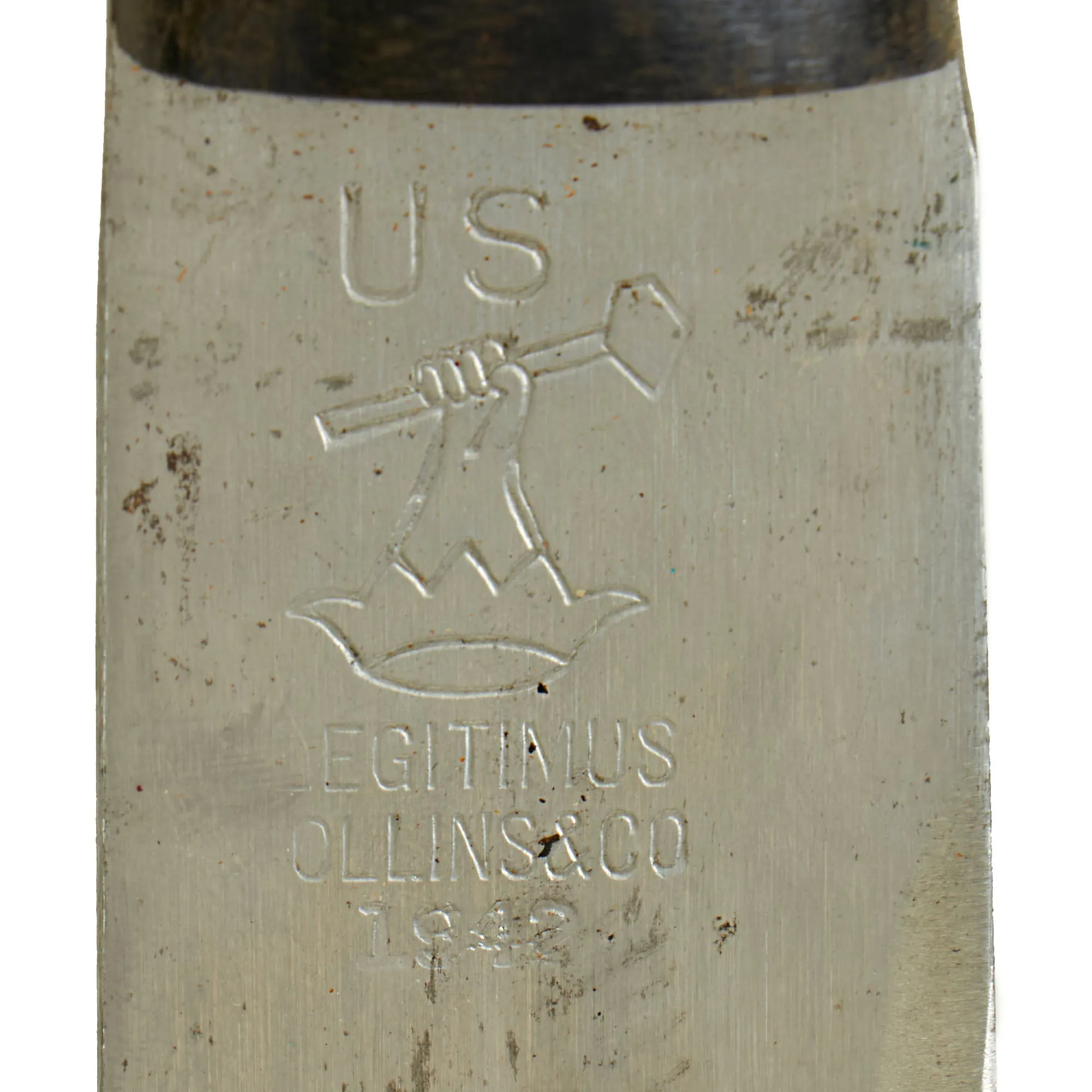 Original U.S. WWII Collins & Co Legitimus Model Machete Dated 1942 With Signal Corps LC-14A Marked Scabbard