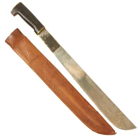 Original U.S. WWII Collins & Co Legitimus No. 37 Machete With Signal Corps Marked Scabbard