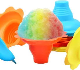 Paragon - Manufactured Fun 4-Ounce SNO-Cone Flower Drip Tray Cups, Multicolor, 100-Cup Case