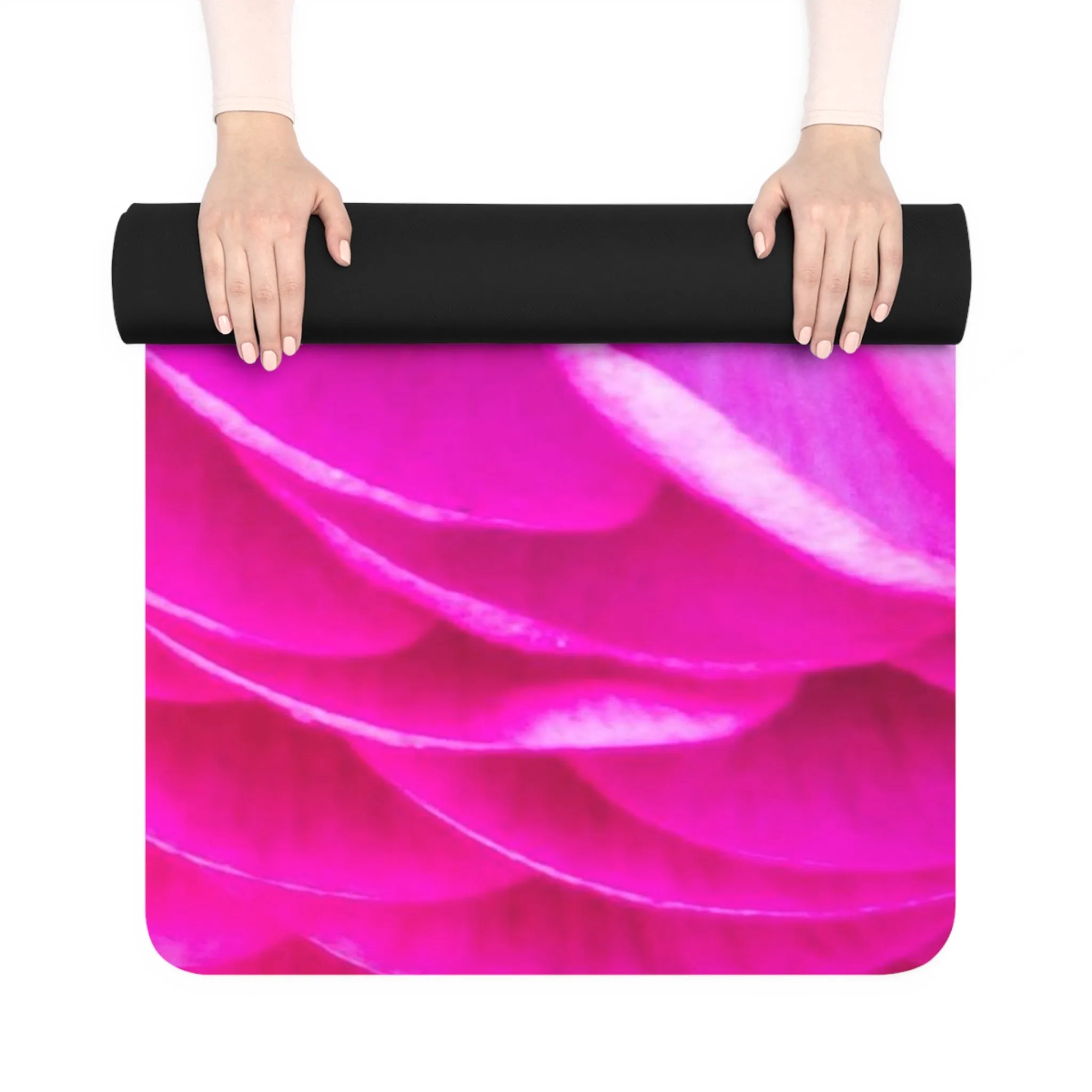 Rose Blush Rubber Yoga Mat| Pink Floral Rubber Yoga Mat| Yoga Accessories| Yoga Mat Lightweight Rubber Yoga Mat|Namaste|Pink