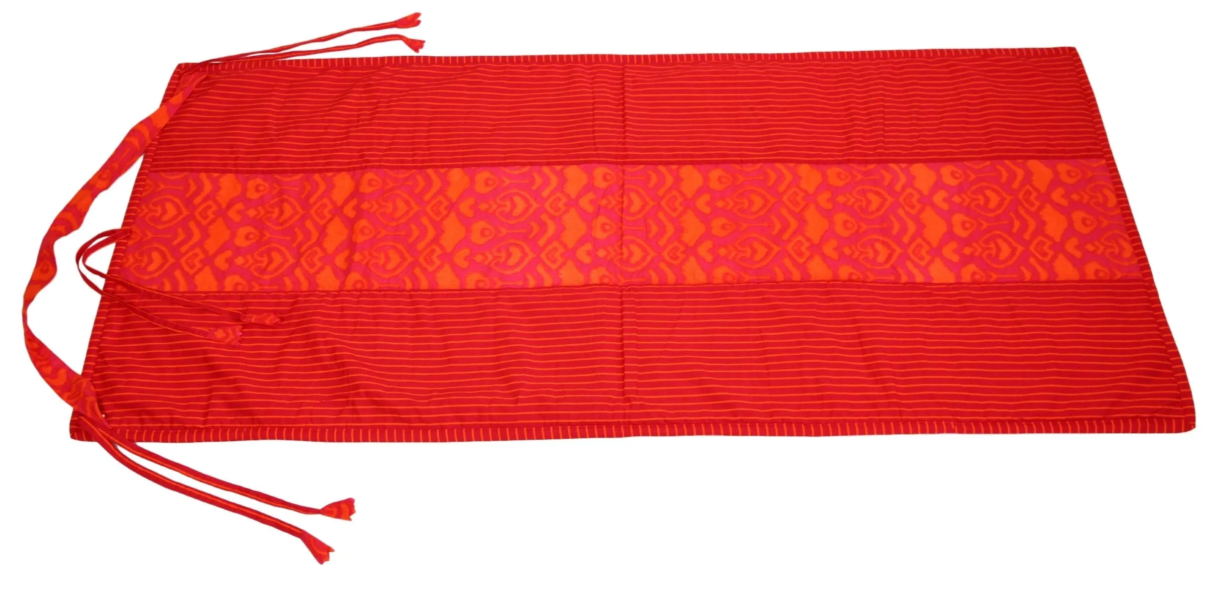 ShalinIndia Yogamat For Women And Girls Cotton Printed Reversible Cushioned,YMT02-2522,Orange,70X30 Inch