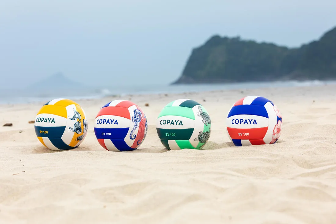 Size 5 Stitched Beach Volleyball 100 Classic - Turtle Green