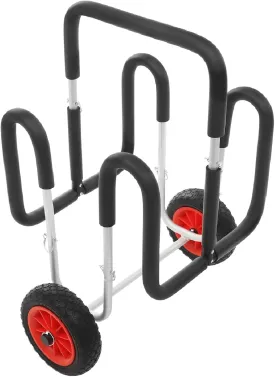 Stand up Paddle Board SUP Transport Cart with Wheels, Double SUP Carrier Trolley, Aluminum Paddle Board Cart for Surfboard