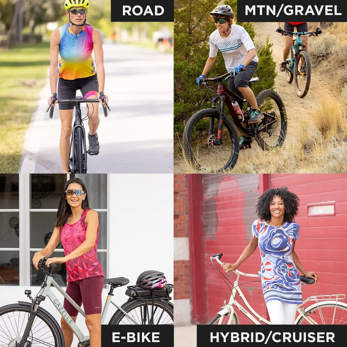 Terry Bike Shorts Women Padded 10.75" Long Fixie Bike Shorts for Women Cycling, Relaxed Fit MTB Mountain Bike Shorts