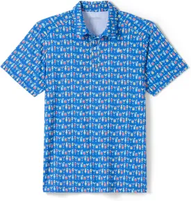 Tipsy Elves Golf Shirts for Men - Performance Athletic Fit Men's Golf Polo Shirts for Men w/Moisture Wicking Stretch Fabric