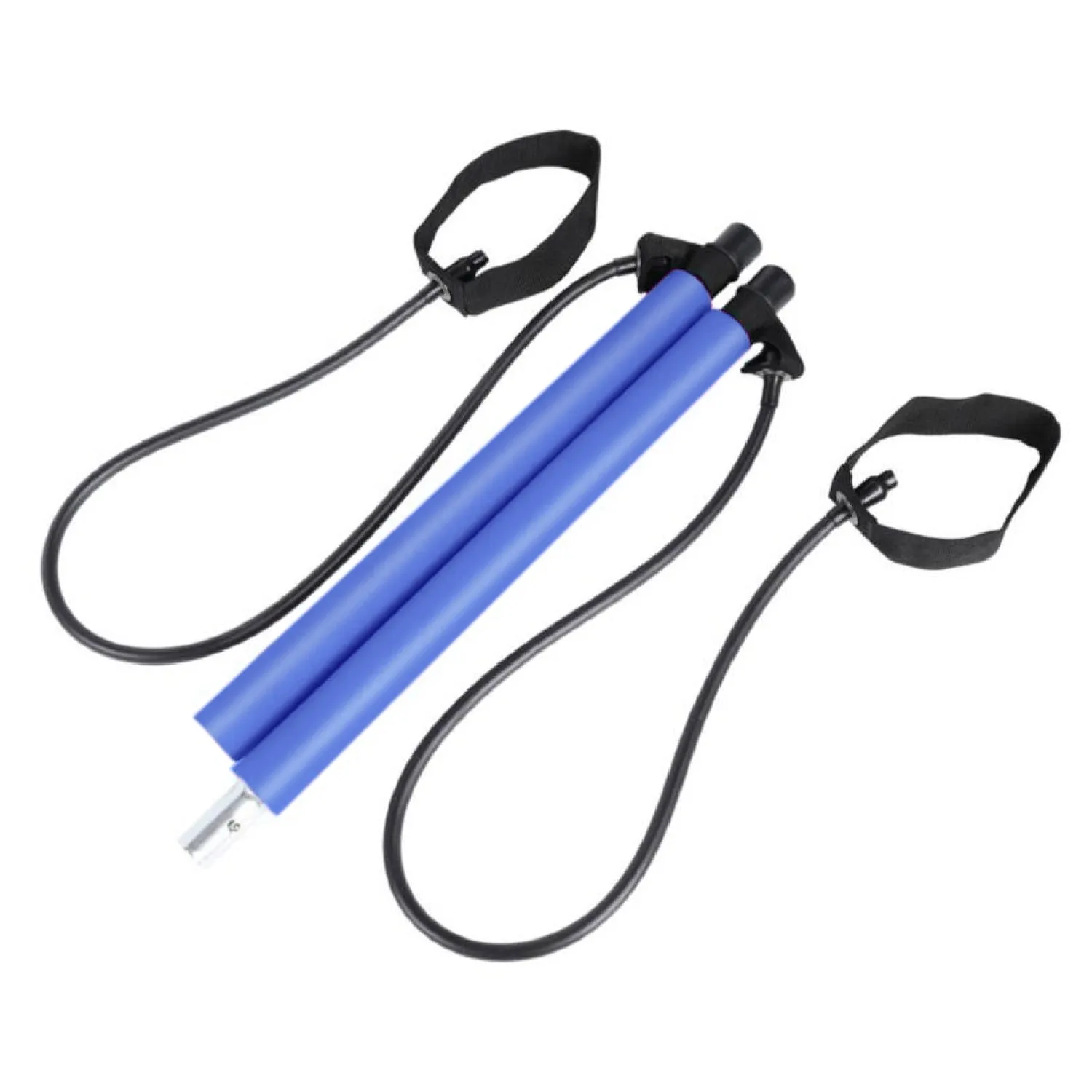 TRAKK Pilates Bar Kit with Resistance Band for Portable Home Gym Workout, 3-Section Yoga Pilates Stick Muscle Exercise Equipment Toning Bar