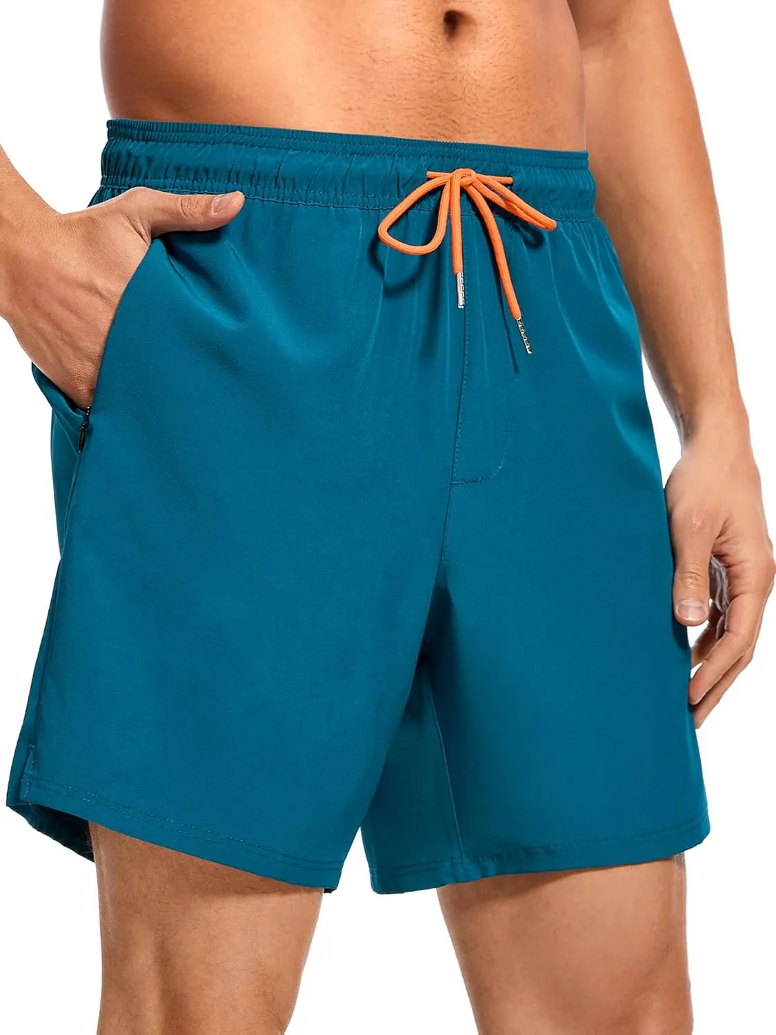 Ultrafun Mens Swim Trunks with Compression Liner 7 Inch Inseam Quick Dry 2 in 1 Swimming Board Shorts Swimsuit for Men