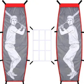 VAIPI Baseball Softball Pitching Target Dummy Batter Strike Zone Net Batting Cage Aid Training Equipment Sport Practice for Hitting and Improved Accuracy Red, Grey, White