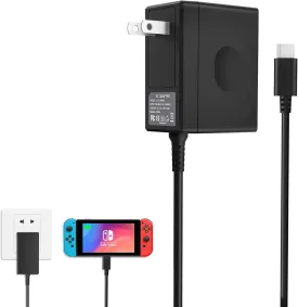 YCCSKY Charger for N-intendo S-Witch, 45W AC Adapter for N-intendo S-Witch - Fast Travel Wall Charger with 10FT USB C Cable 15V/3A Power Supply Supports TV Mode and Dock Station